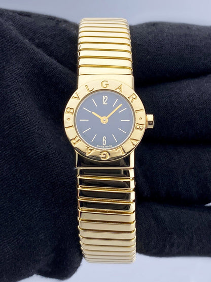 Bvlgari Tubogas BB 19 2T 18K Yellow Gold Ladies Watch - Watches