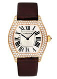 Cartier Tortue WA505031 Diamond 18K Rose Gold Ladies Watch - Watches