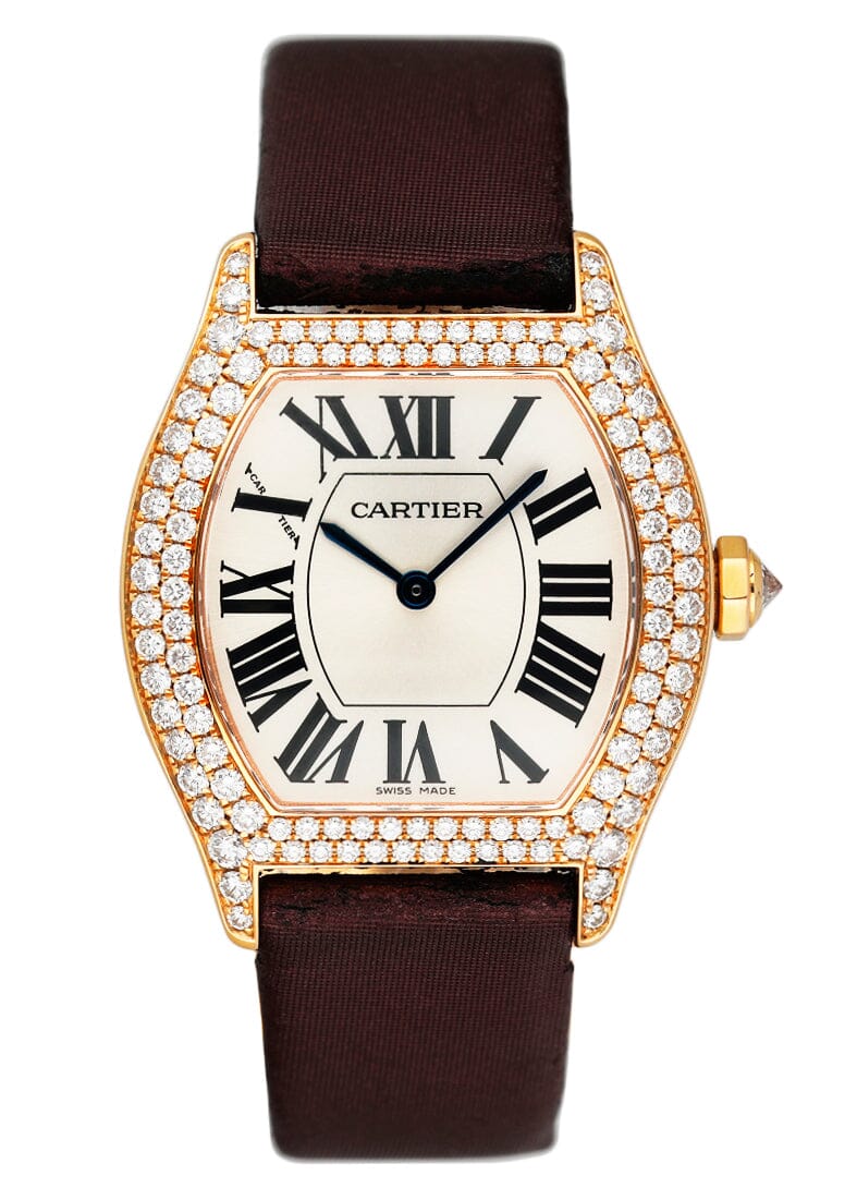 Cartier Tortue WA505031 Diamond 18K Rose Gold Ladies Watch - Watches