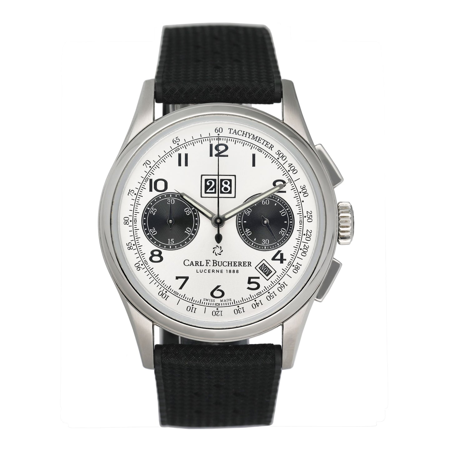 Carl F.Bucherer Heritage BiCompax Annual 00.10803.08.12.01 Mens Watch Box Papers