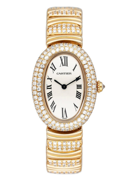 Cartier Baignoire 1920 WB5004D8 Diamond 18K Yellow Gold Ladies Watch - Watches
