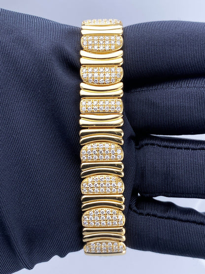 Cartier Baignoire 1920 WB5004D8 Diamond 18K Yellow Gold Ladies Watch - Watches