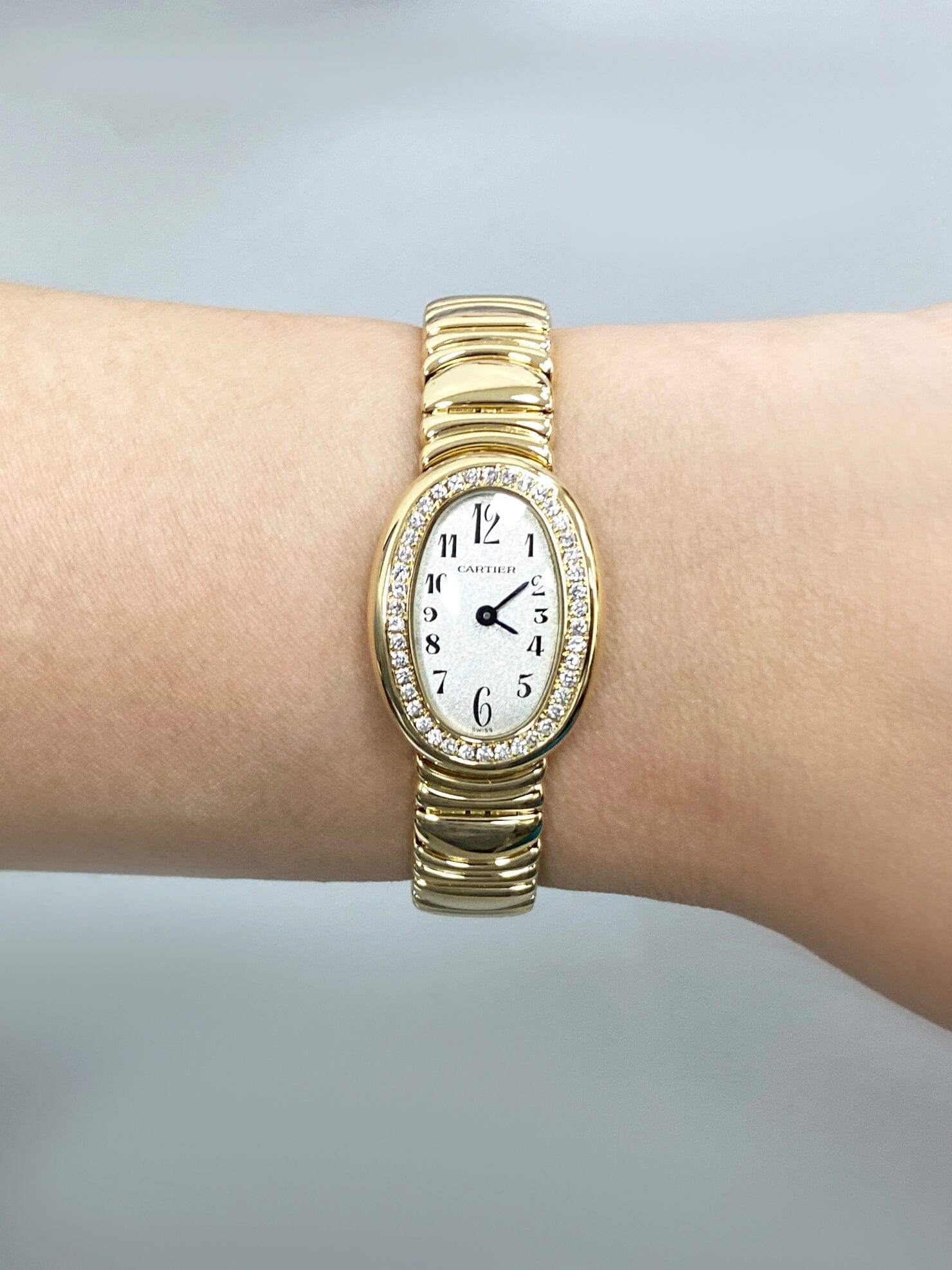 Cartier Baignoire Mini WB5047D8 / 1960 Diamond 18k Yellow – Phigora
