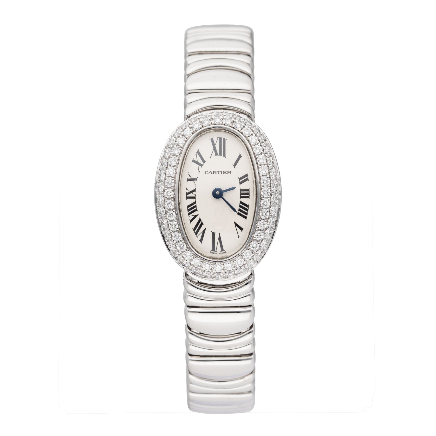 Cartier Baignoire Mini WB5095L2 Diamond White Gold Ladies Watch - Watches