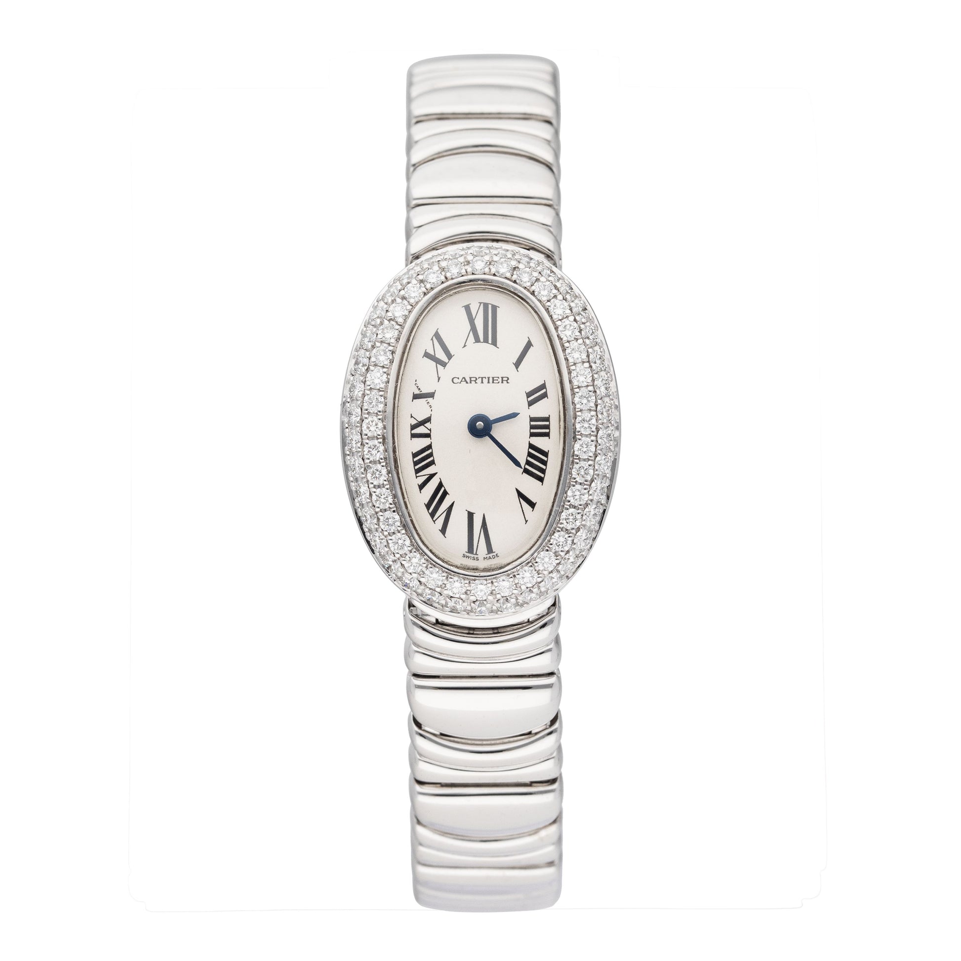 Cartier Baignoire Mini WB5095L2 Diamond White Gold Ladies Watch - Watches