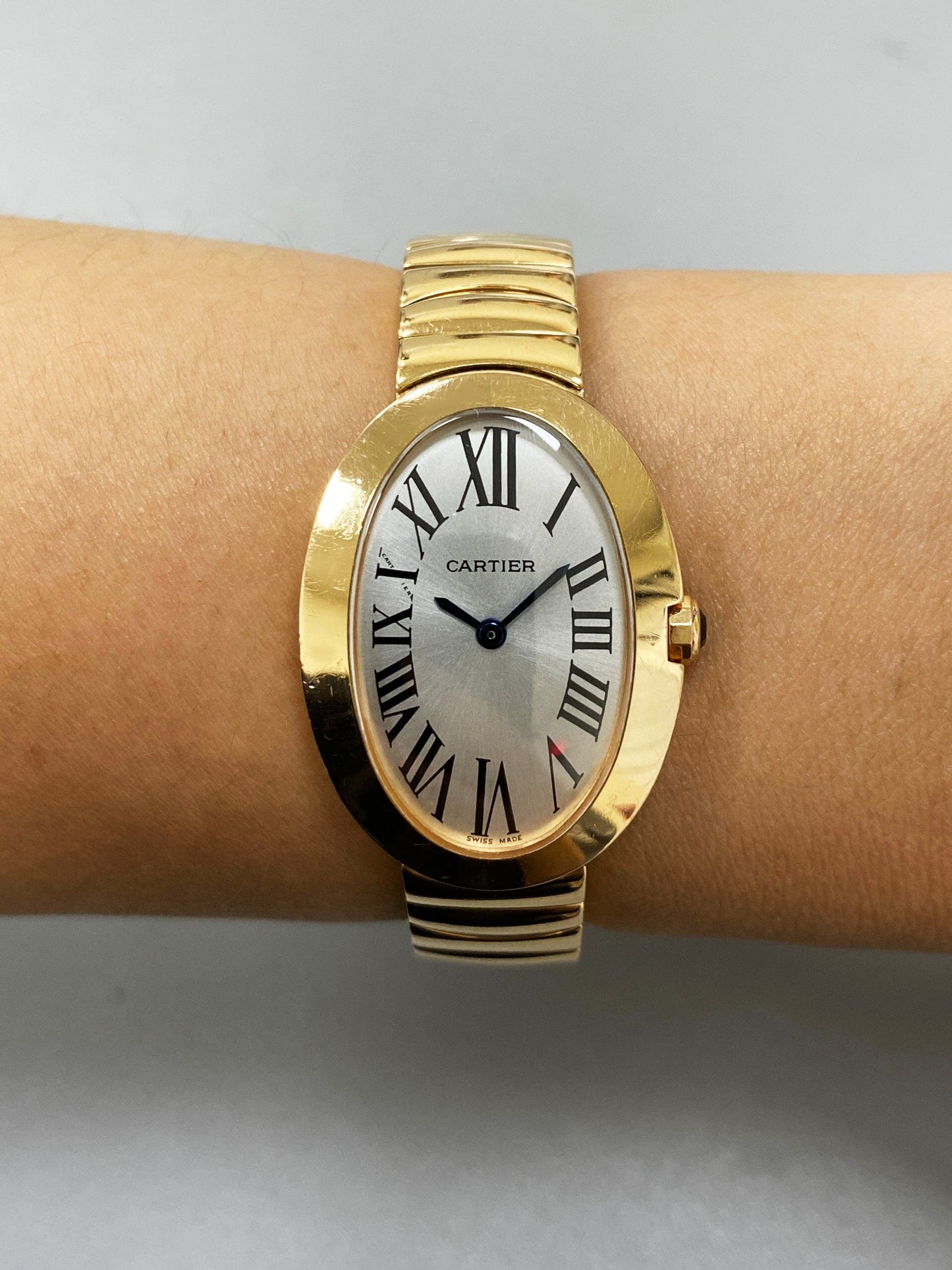 Cartier Baignoire W8000005 18K Rose Gold Ladies Watch Box Papers - Wristwatch