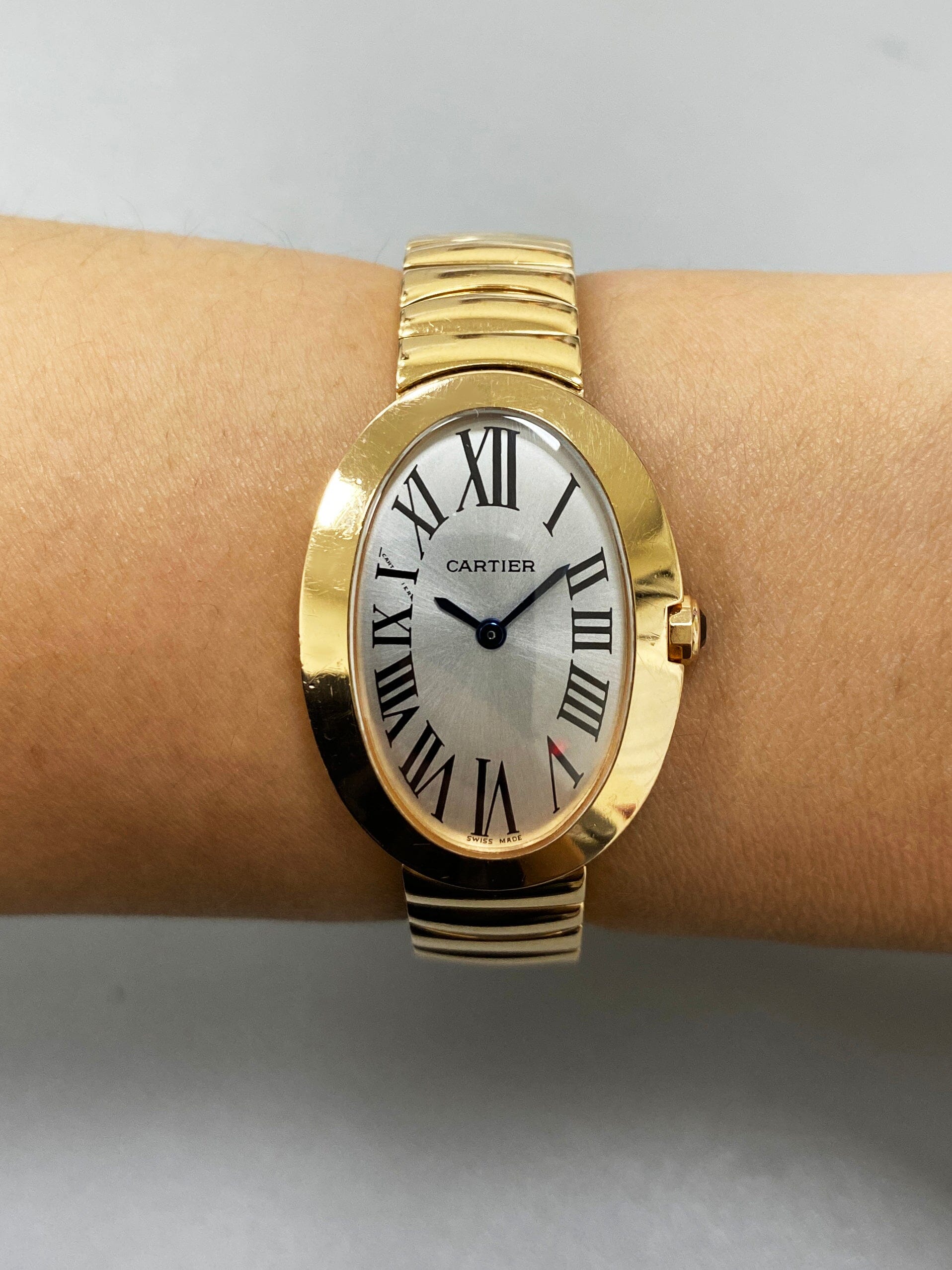 Cartier Baignoire W8000005 18K Rose Gold Ladies Watch Box Papers - Wristwatch
