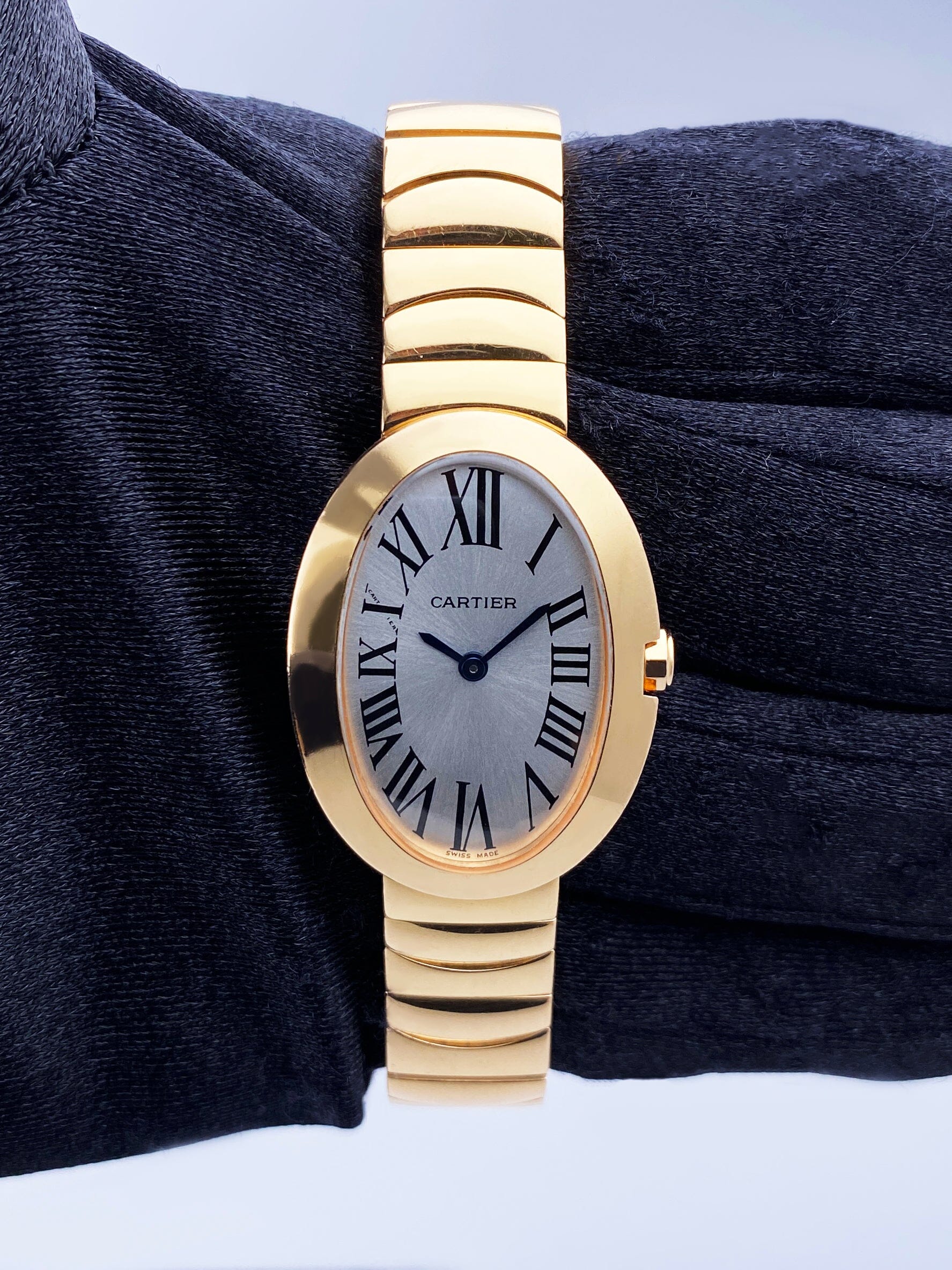 Cartier Baignoire W8000005 18K Rose Gold Ladies Watch Box Papers - Wristwatch