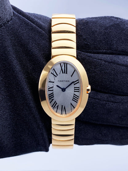 Cartier Baignoire W8000005 18K Rose Gold Ladies Watch Box Papers - Wristwatch