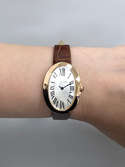 Cartier Baignoire W8000007 18K Rose Gold Ladies Watch Box Papers - Watches