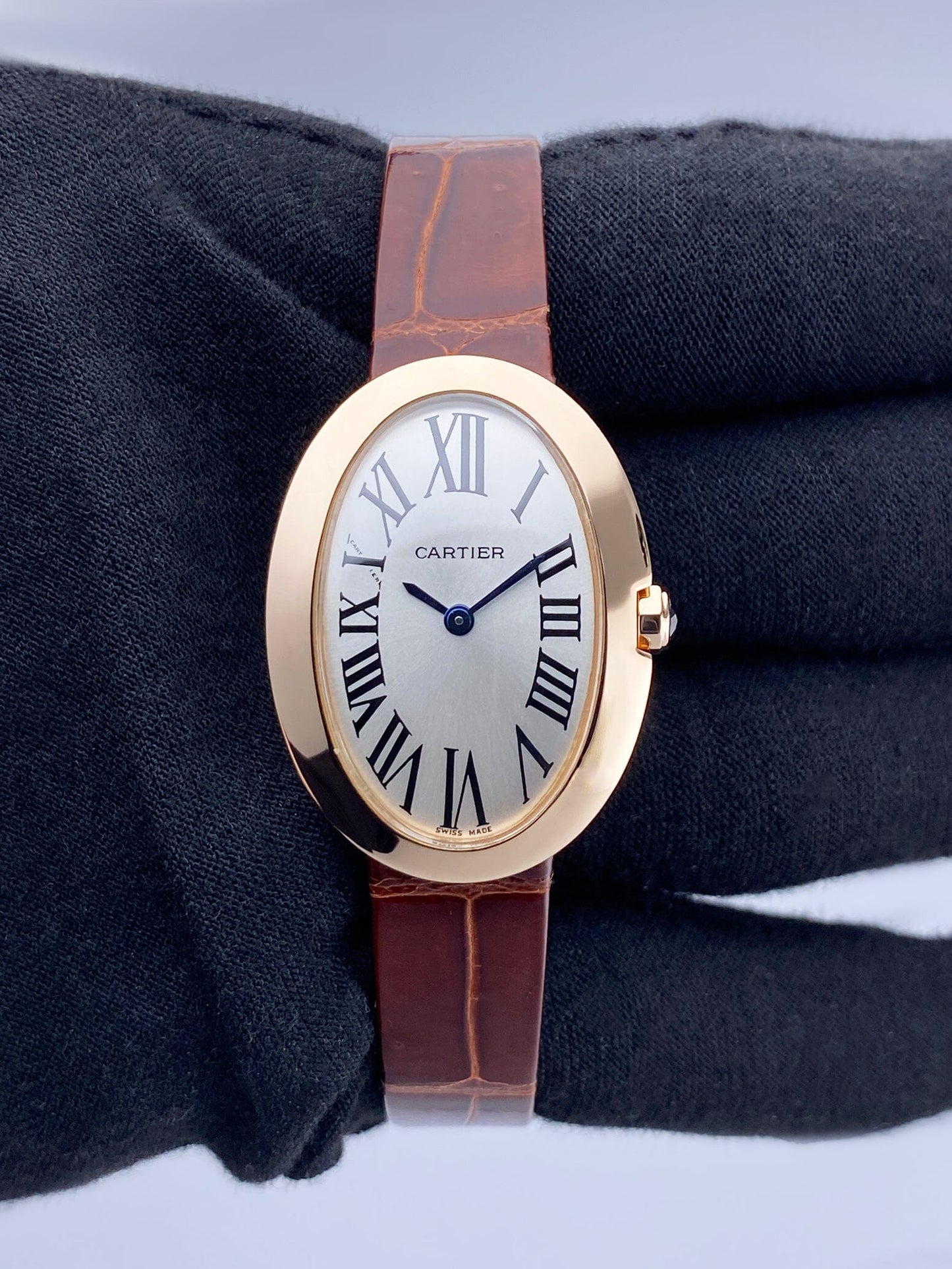 Cartier Baignoire W8000007 18K Rose Gold Ladies Watch Box Papers - Watches