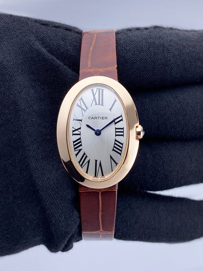 Cartier Baignoire W8000007 18K Rose Gold Ladies Watch Box Papers - Watches
