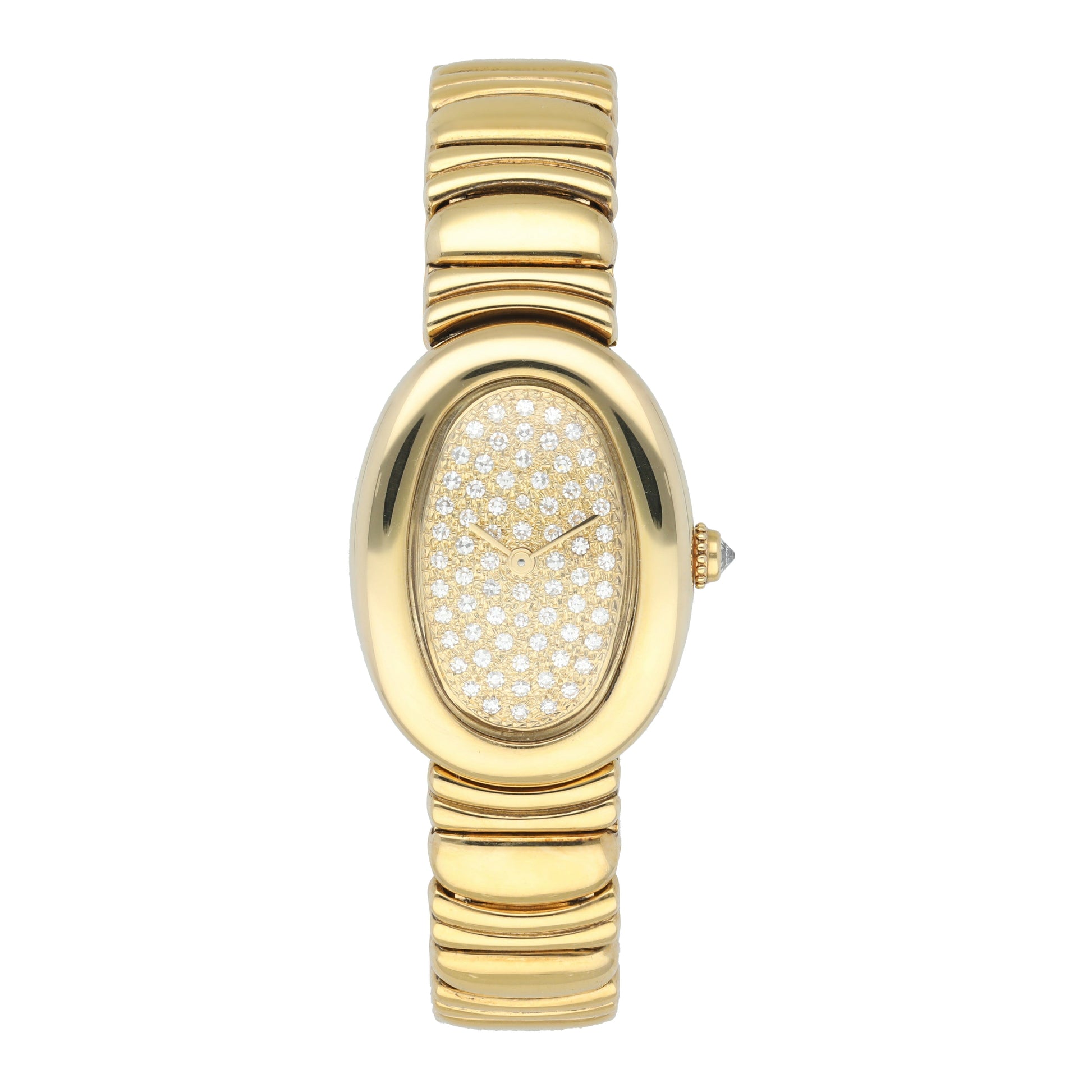 Cartier Baignoire WB5021D8 Diamond Dial Ladies Watch - Wristwatch