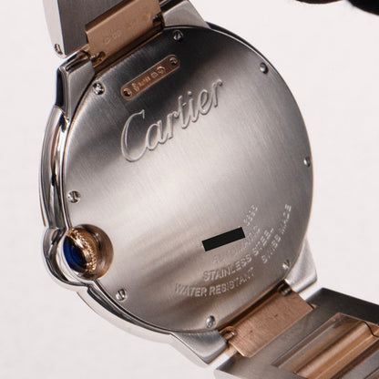 Cartier Ballon Bleu W2BB0004 Silver Dial Mens Watch Box Papers - Watches