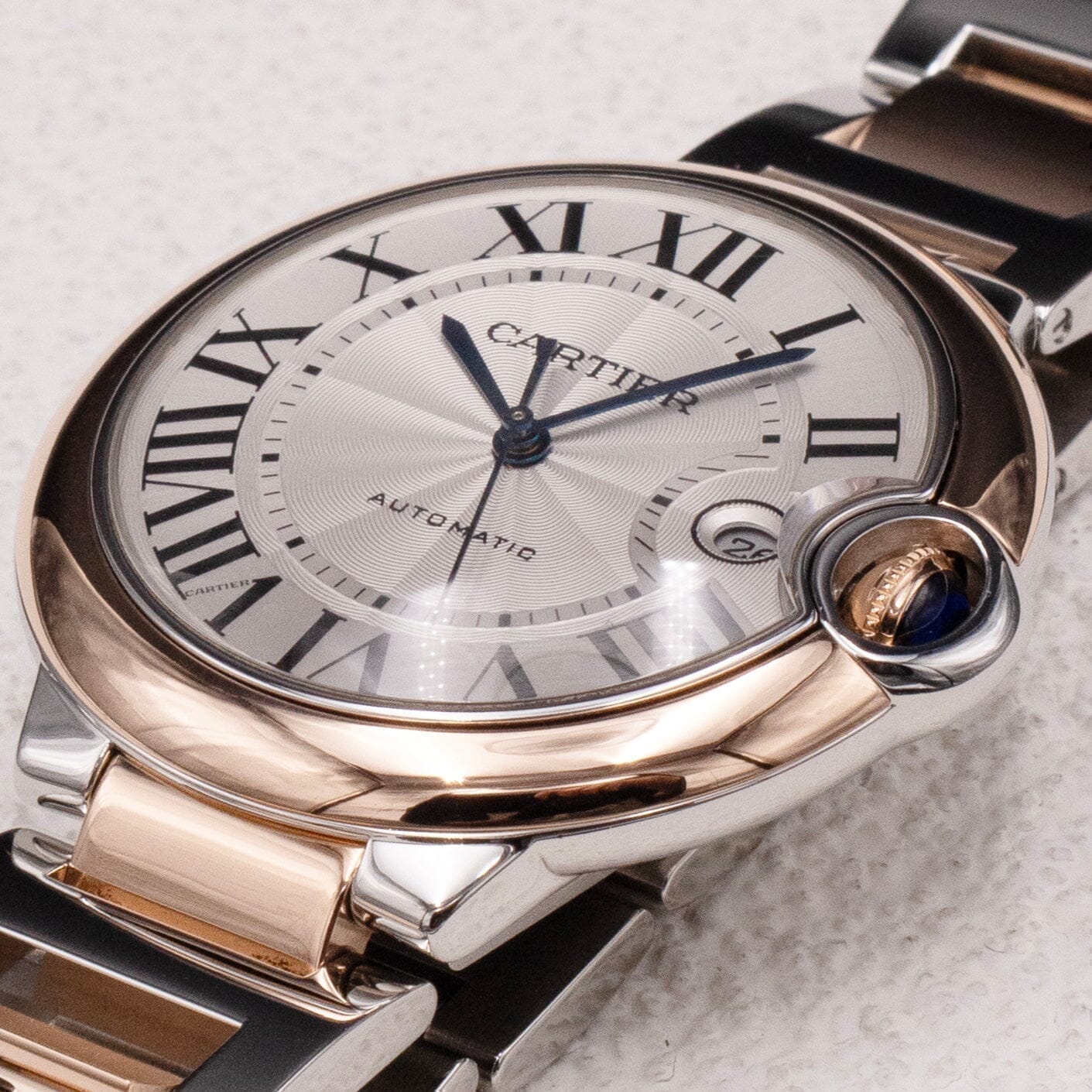 Cartier Ballon Bleu W2BB0004 Silver Dial Mens Watch Box Papers - Watches