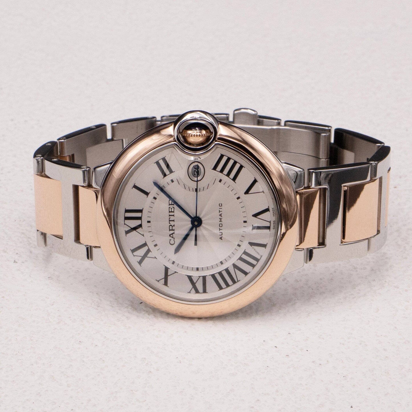 Cartier Ballon Bleu W2BB0004 Silver Dial Mens Watch Box Papers - Watches
