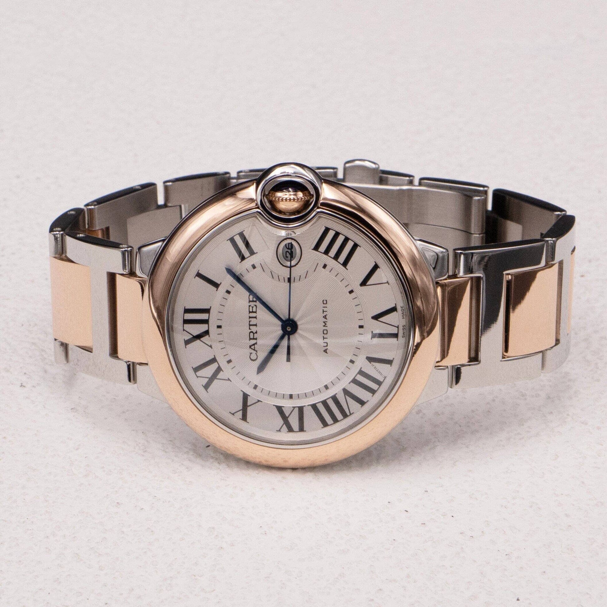 Cartier Ballon Bleu W2BB0004 Silver Dial Mens Watch Box Papers - Watches