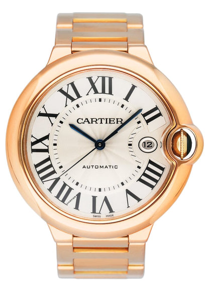 Cartier Ballon Bleu W69006Z2 18K Rose Gold Mens Watch Box Papers - Watches