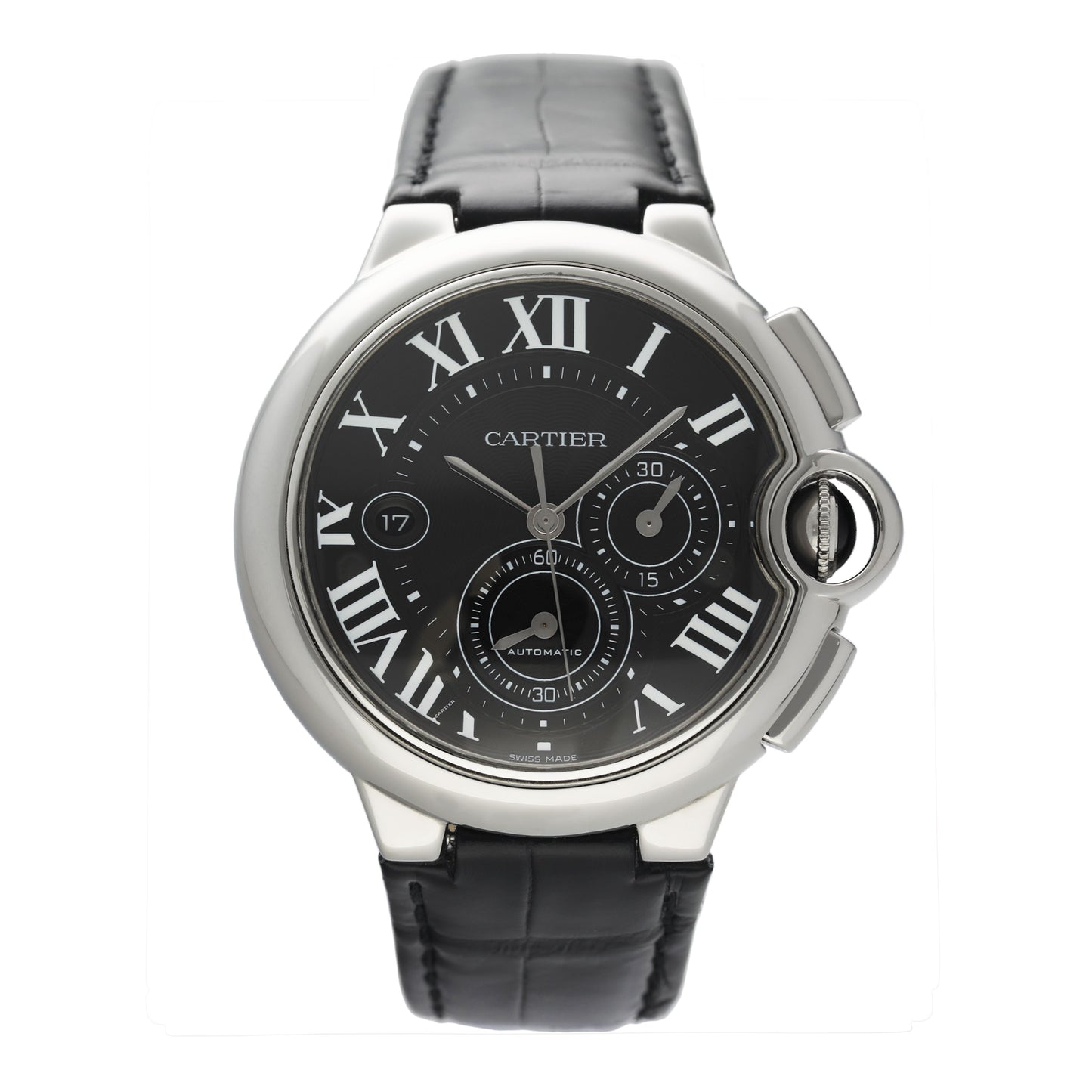 Cartier Ballon Bleu W6920052 XL Stainless Steel Mens Watch - Watches