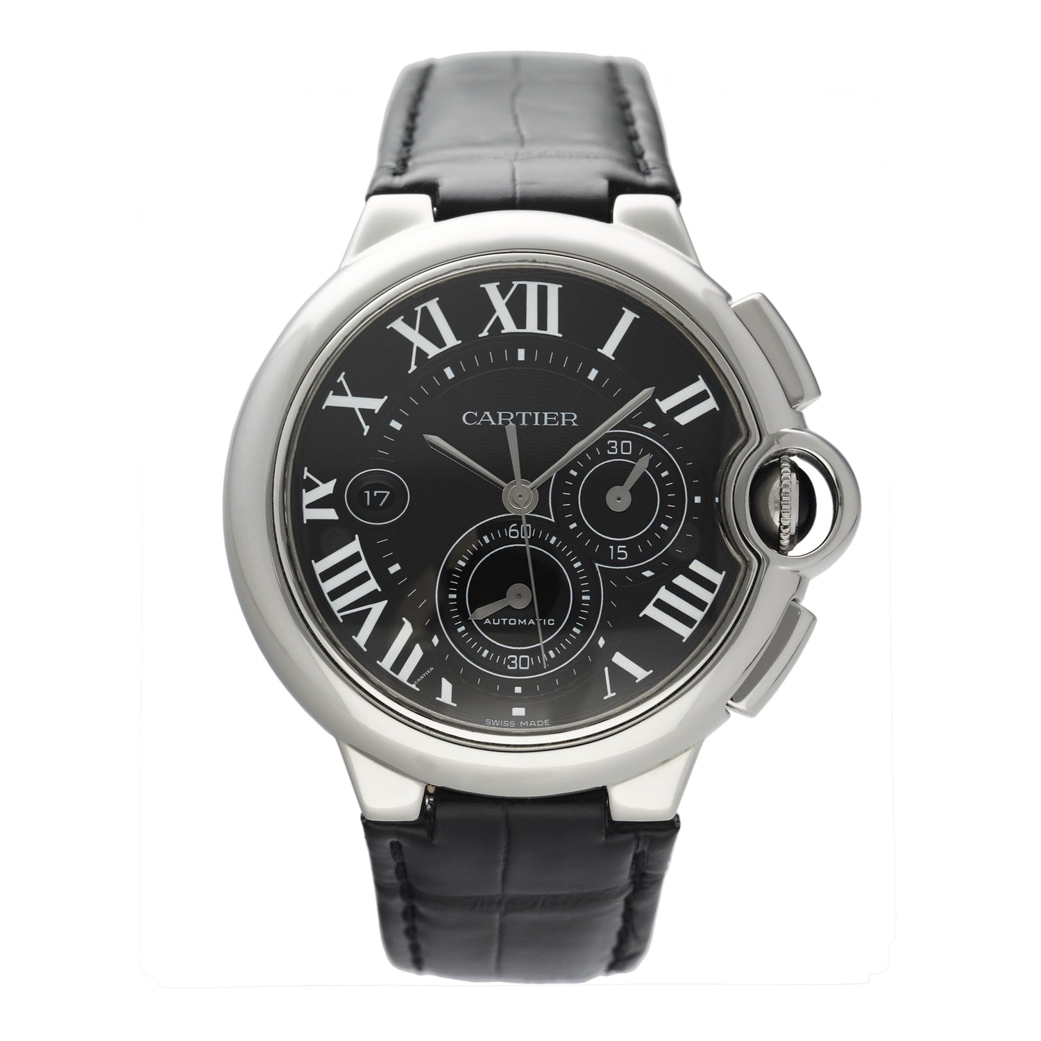 Cartier Ballon Bleu W6920052 XL Stainless Steel Mens Watch - Watches