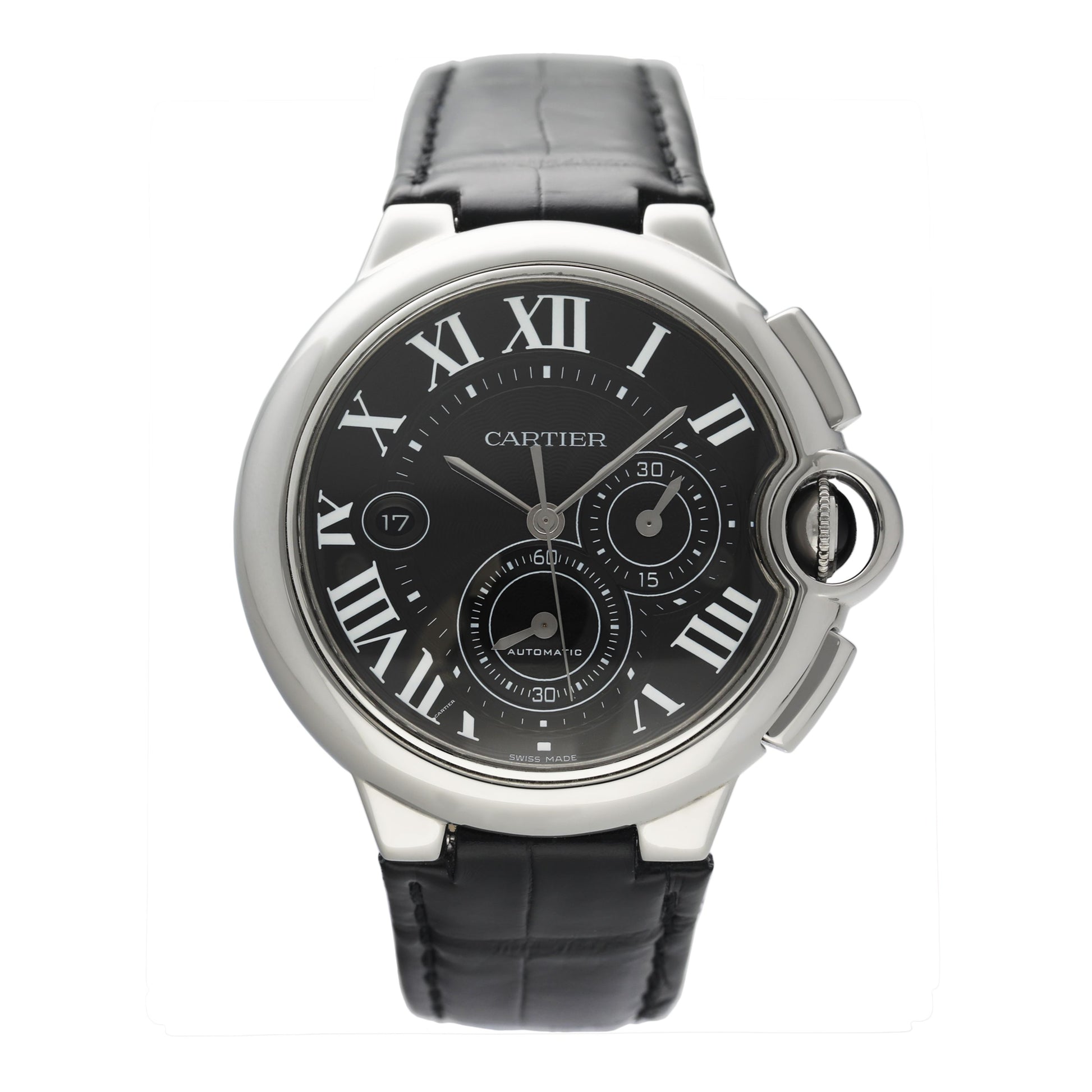 Cartier Ballon Bleu W6920052 XL Stainless Steel Mens Watch - Watches