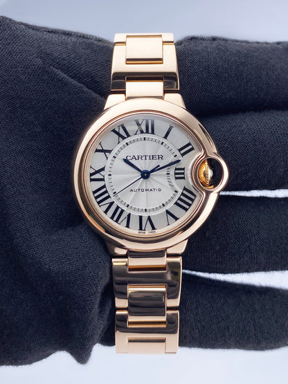 Cartier Ballon Bleu W6920096 18K Rose Gold Ladies Watch Box Papers - Watches