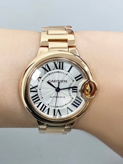 Cartier Ballon Bleu W6920096 18K Rose Gold Ladies Watch Box Papers - Watches
