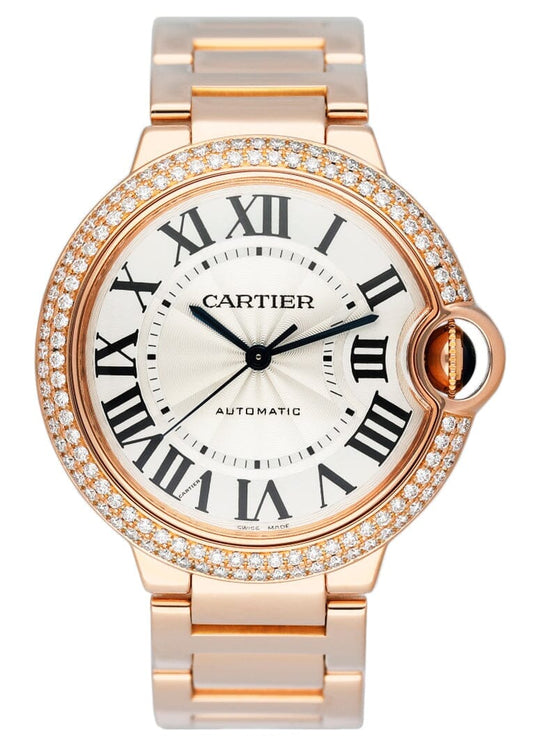 Cartier Ballon Bleu WE9005Z3 Diamond Rose Gold Ladies Watch Box Papers - Watches