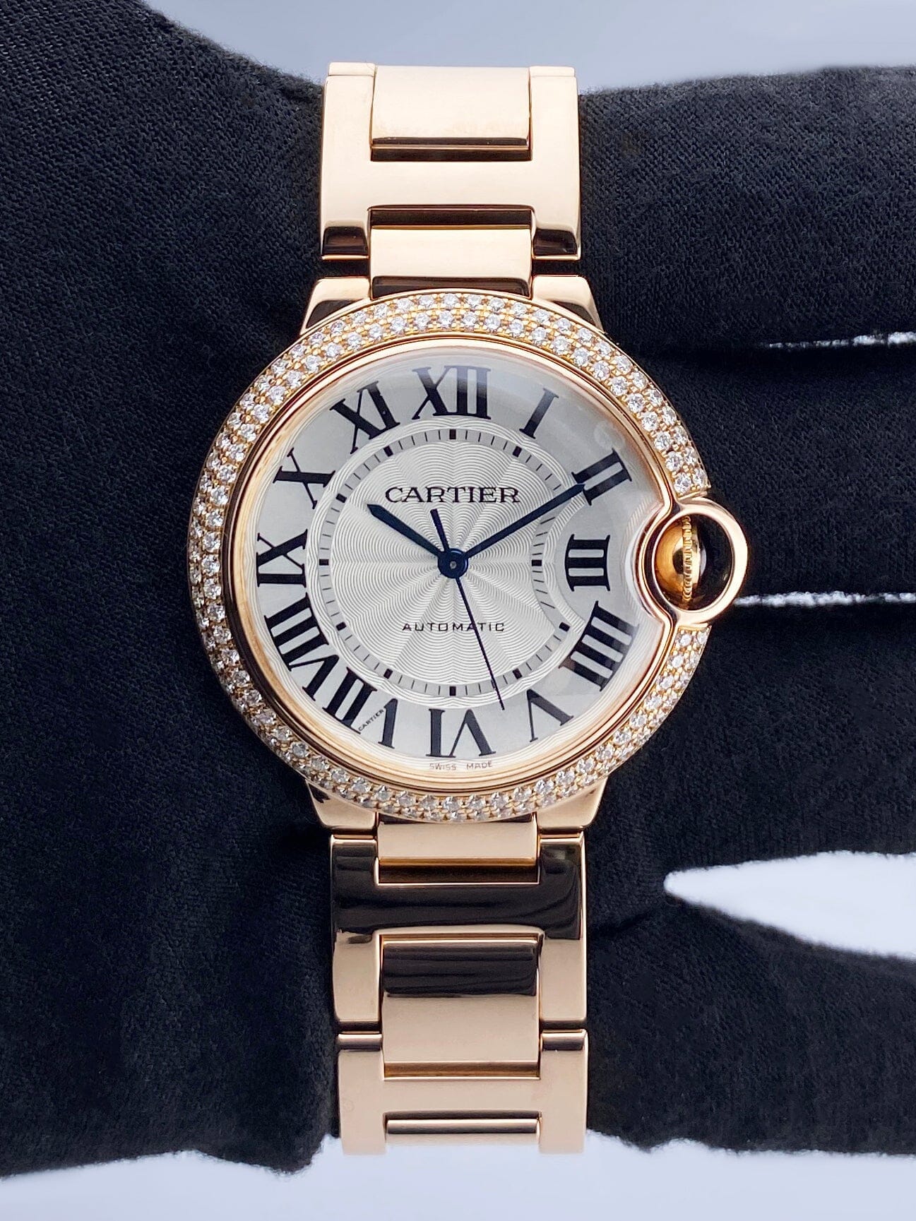 Cartier Ballon Bleu WE9005Z3 Diamond Rose Gold Ladies Watch Box Papers - Watches