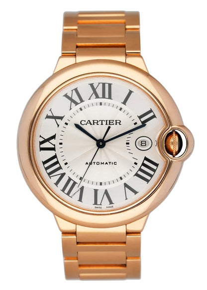 Cartier Ballon Bleu WGBB0016 18K Rose Gold Mens Watch Box Papers - Virtual