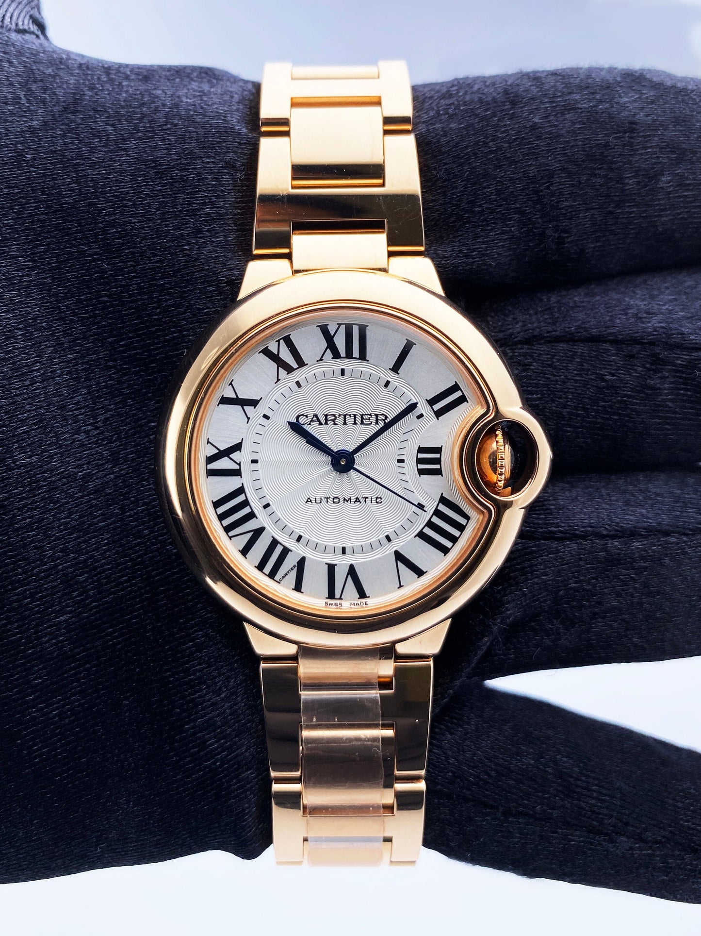 Cartier Ballon Bleu WGBB0042 18K Rose Gold Ladies Watch Box Papers