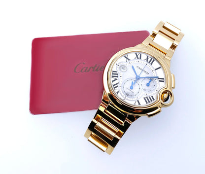 Cartier Ballon Bleu XL W6920008 18K Yellow Gold Watch Box Papers
