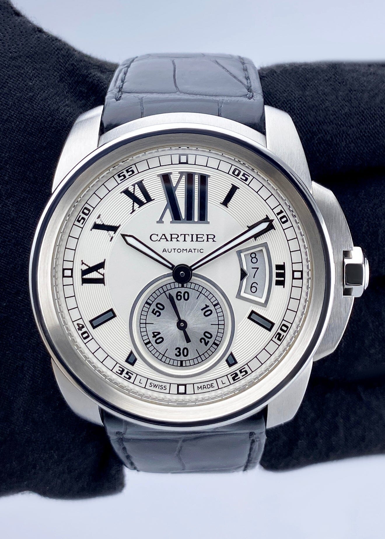 Cartier Calibre Large W7100015 Steel Mens Watch - Watches