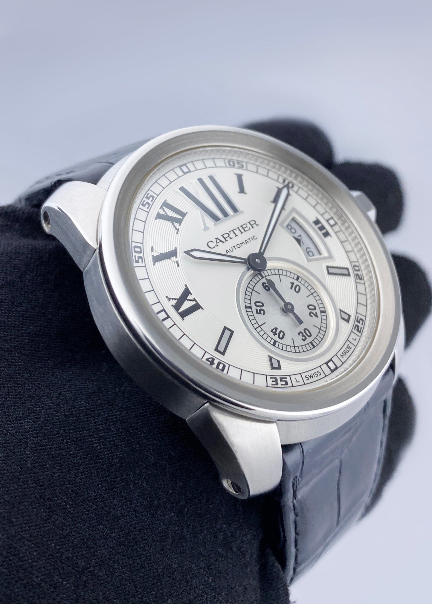 Cartier Calibre Large W7100015 Steel Mens Watch - Watches