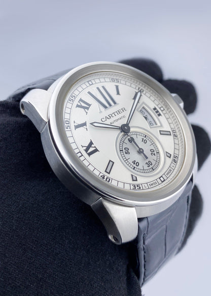 Cartier Calibre Large W7100015 Steel Mens Watch - Watches