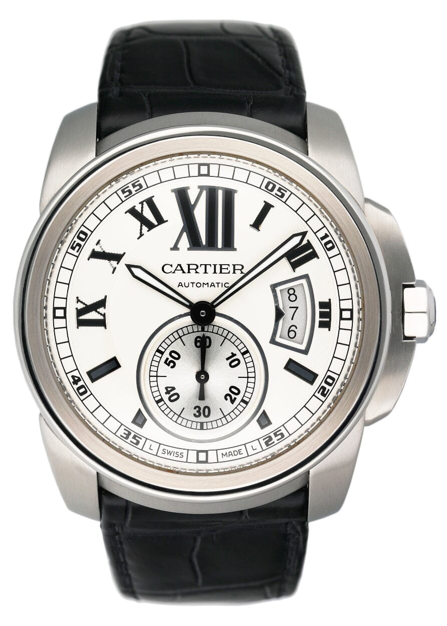 Cartier Calibre Large W7100015 Steel Mens Watch - Watches