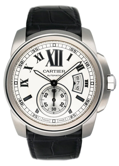 Cartier Calibre Large W7100015 Steel Mens Watch - Watches
