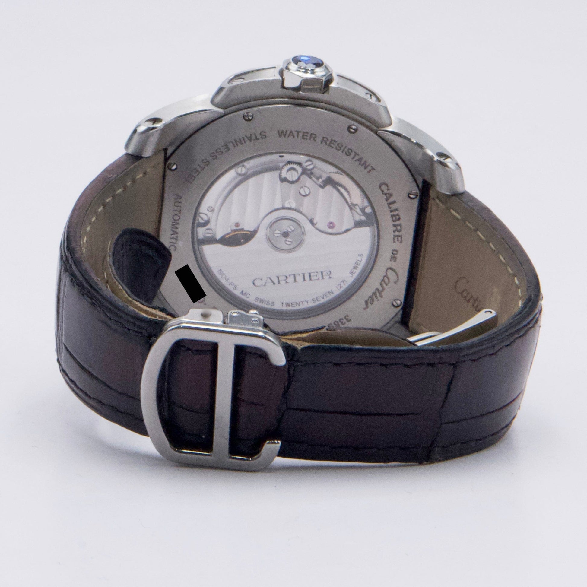 Cartier Calibre Large W7100037 Silver Dial Steel Mens Watch - Watches