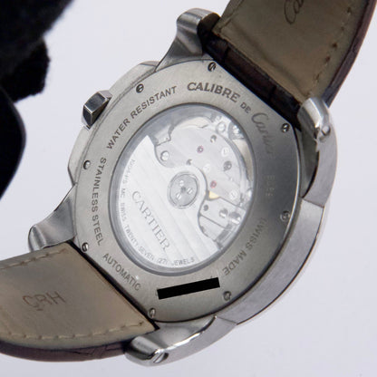 Cartier Calibre Large W7100037 Silver Dial Steel Mens Watch - Watches