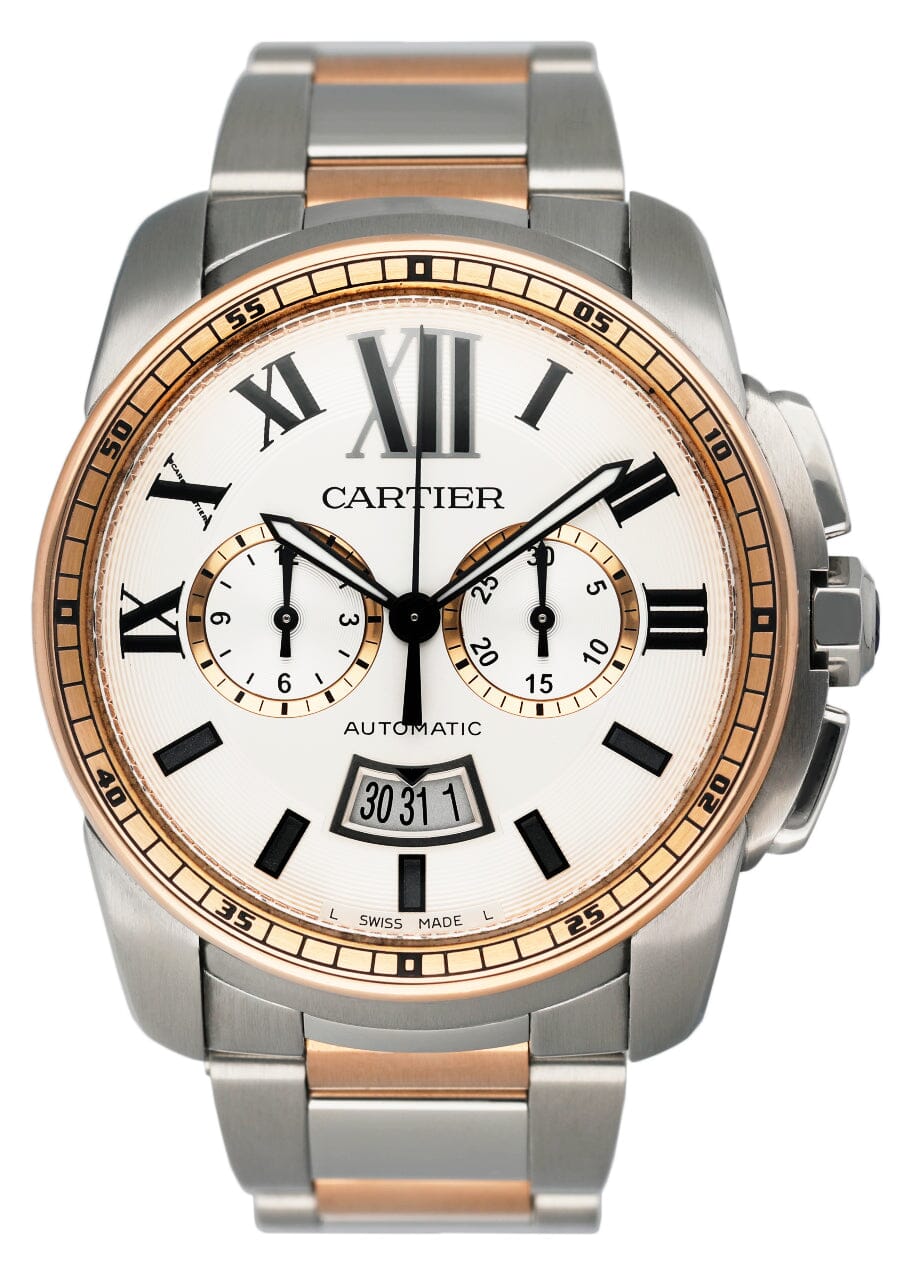 Cartier Calibre Large W7100042 Two Tone Rose Gold Mens Watch - Watches
