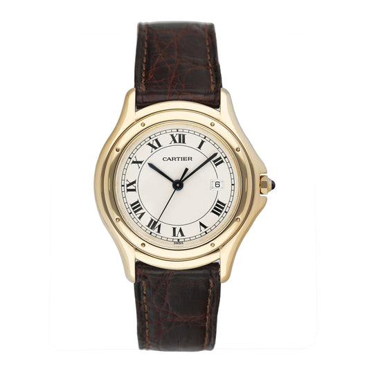 Cartier Cougar Classique W3500453 18k Yellow Gold Mens Watch