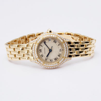 Cartier Cougar WF8003B9 Diamond 18K Yellow Gold Ladies Watch - Watches