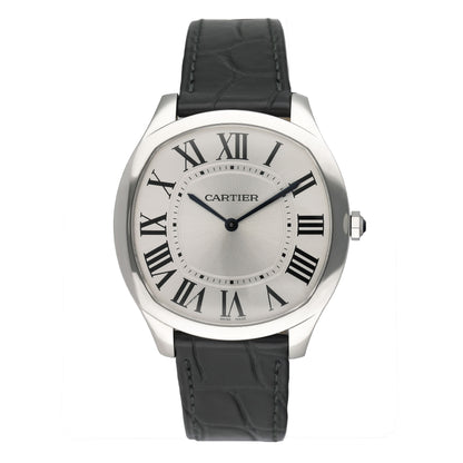 Cartier Drive De Cartier WSNM0011 Silver Dial Large Mens Watch Box Papers