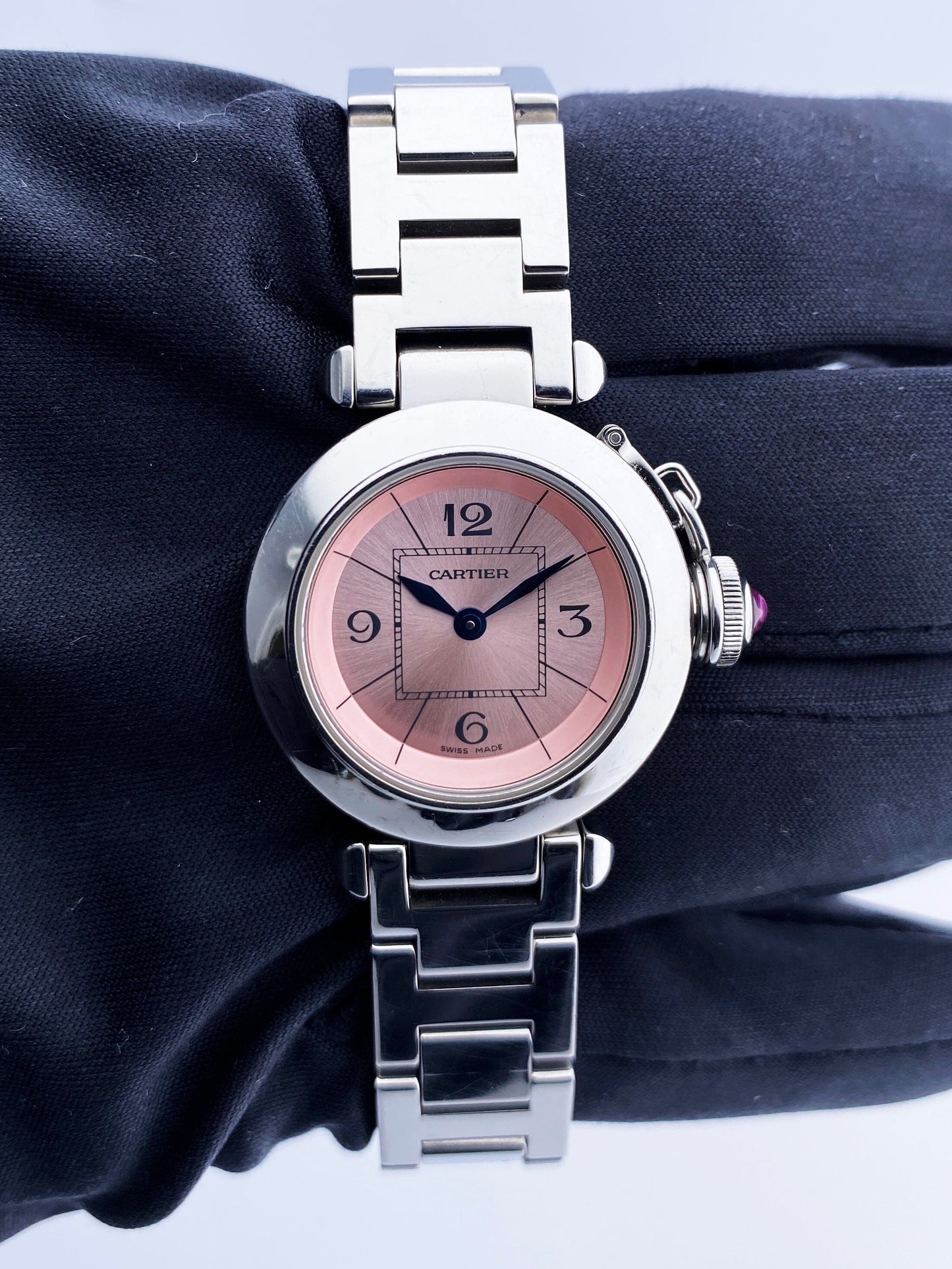 Cartier Miss Pasha 2973 Pink Dial Ladies Watch Box & Papers - Virtual