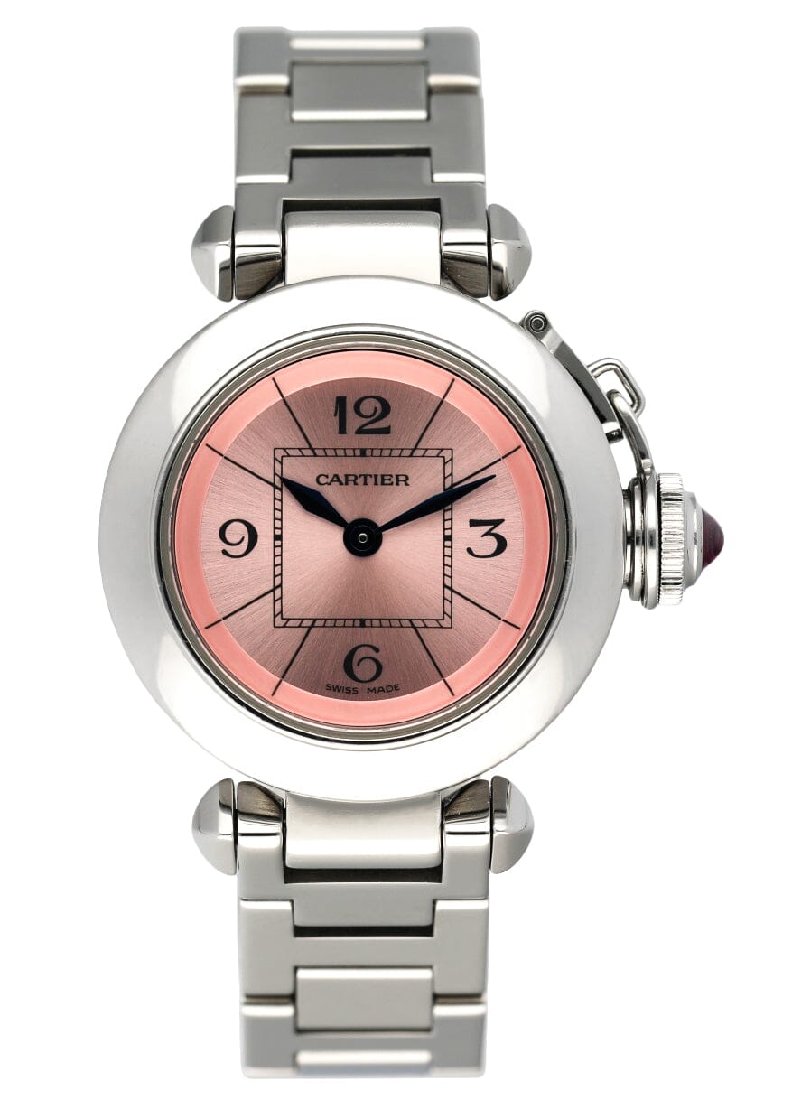 Cartier Miss Pasha 2973 Pink Dial Ladies Watch Box & Papers - Virtual