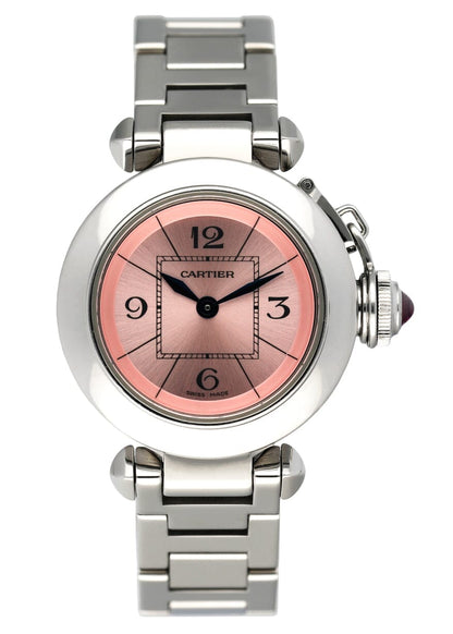 Cartier Miss Pasha 2973 Pink Dial Ladies Watch Box & Papers - Virtual