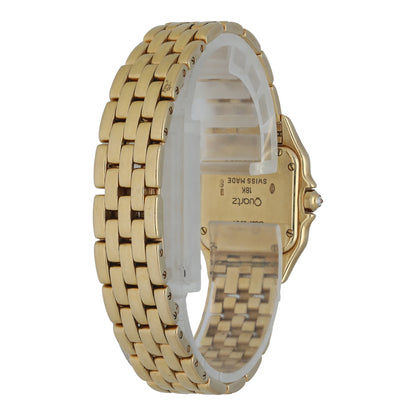 Cartier Panthere 1280 2 Yellow Gold Ladies Diamond Watch - Wristwatch