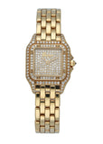 Cartier Panthere 1280 2 Yellow Gold Ladies Diamond Watch - Wristwatch