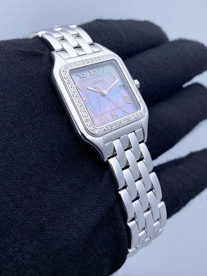 Cartier Panthere 1650 MOP White Gold Ladies Watch Box Papers - Watches