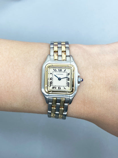Cartier Panthere 18K Yellow Gold & Steel Two Rows Ladies Watch - Virtual